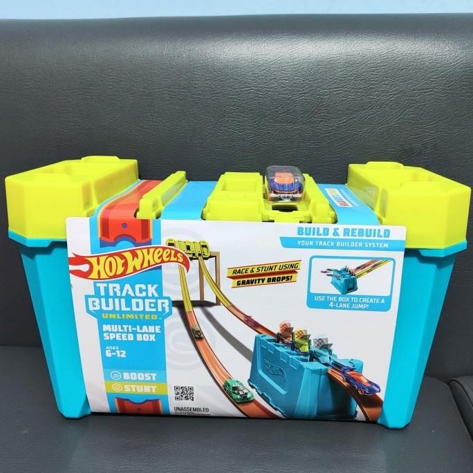 HOT Wheels Hotwheels Track Builder MULTI-LANE SPEED BOX