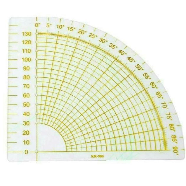 

siap kirim penggaris jahit menjahit - model kipas 1/4 lingkaran 90 derajat kr-900