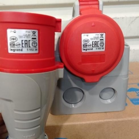 legrand set 555258 surface mounting+555238 plug socket 32A 3phase IP44