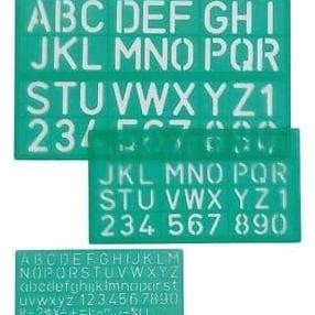 

siap kirim penggaris huruf&angka/lettering stencils linex 8500s reff 5865