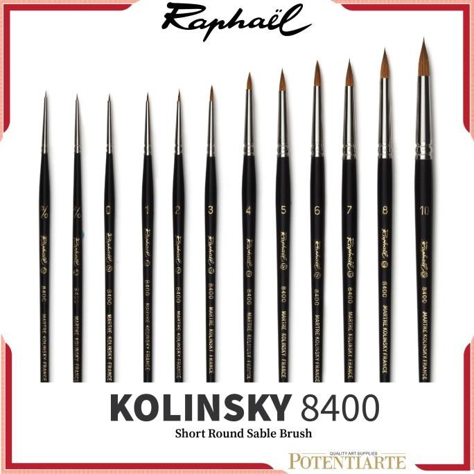 

BEBAS ONGKIR - Kuas Lukis Raphael 8400 Short Round Kolinsky Sable Brush Short Handle