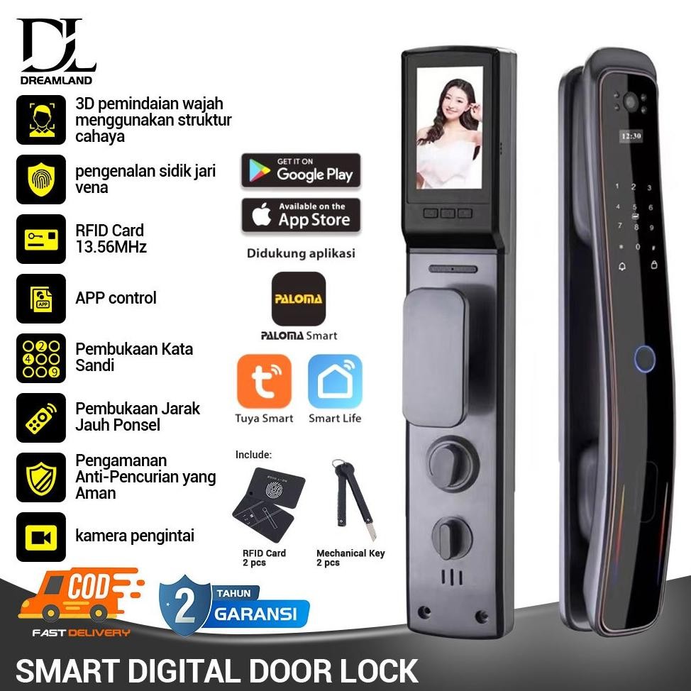 kunci pintu digital kunci pintar Smart Door automatic kunci digital kunci pintu sidik jari dengan Ka