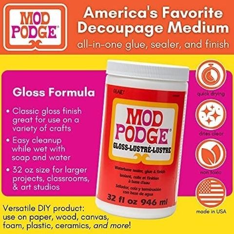 

HARGA DISC - Mod Podge Gloss ModPod Glue Gloss 32 oz 946 Ml Modpodge USA