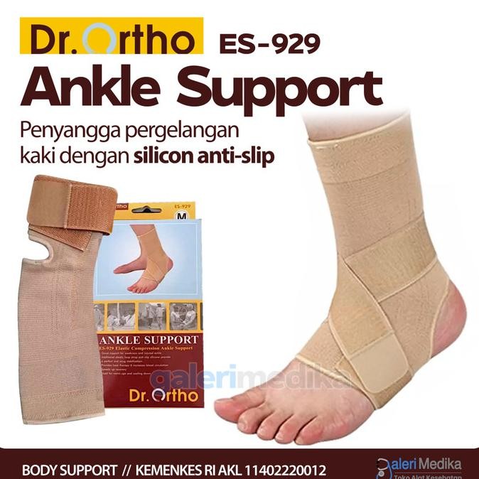 Dr. Ortho Es-929 Elastic Ankle Support Dengan Silicone / Ankle Support