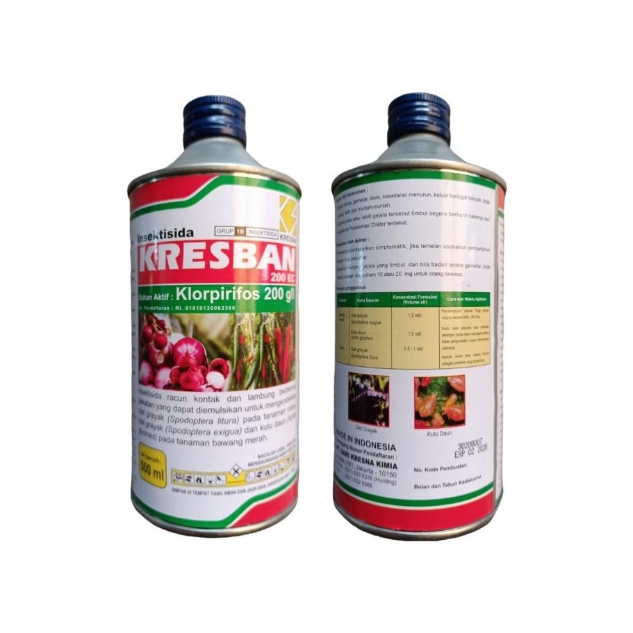 Obat Hama Tanaman Kresban 200EC 500 ML Insektisida Klorpirifos Dursban