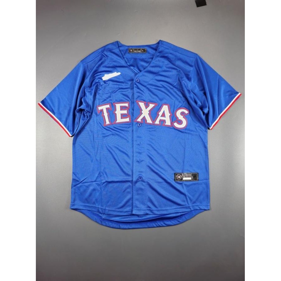 Baju Jersey Baseball Mlb Texas Rangers Biru Import Quality Co