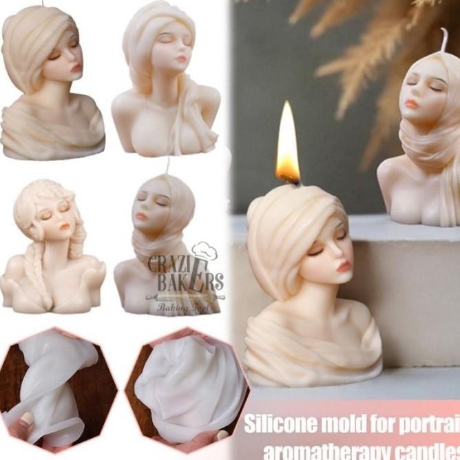CETAKAN SILIKON SWEET GODDESS -   FEMALE HALF BODY PORTRAIT WANITA SETENGAH BADAN 3D MOLD