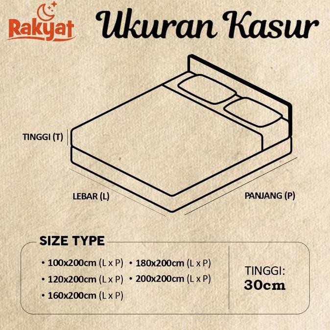 {Rakyat X Toko Mama Gigi} Sprei Set Microtex Premium Tinggi 30cm Double Karet