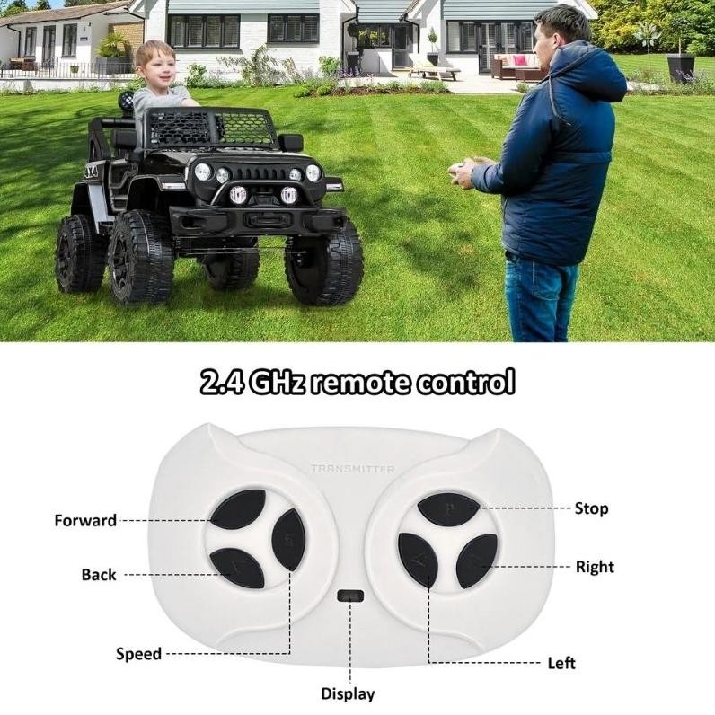 Premium Remot Mobilan Aki Jr1602Fcc 2.4G Bluetooth Remote Control Putih 6V / 12V Transmitter Mobilan