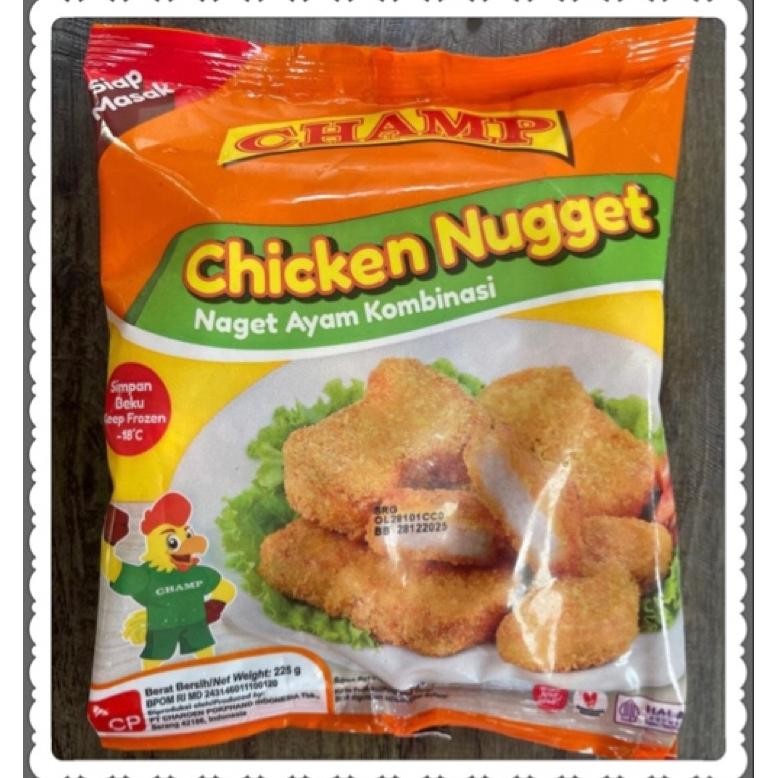 

Berkualitas Champ Chicken Nugget ( Naget Ayam Kombinasi) 225 G Diskon