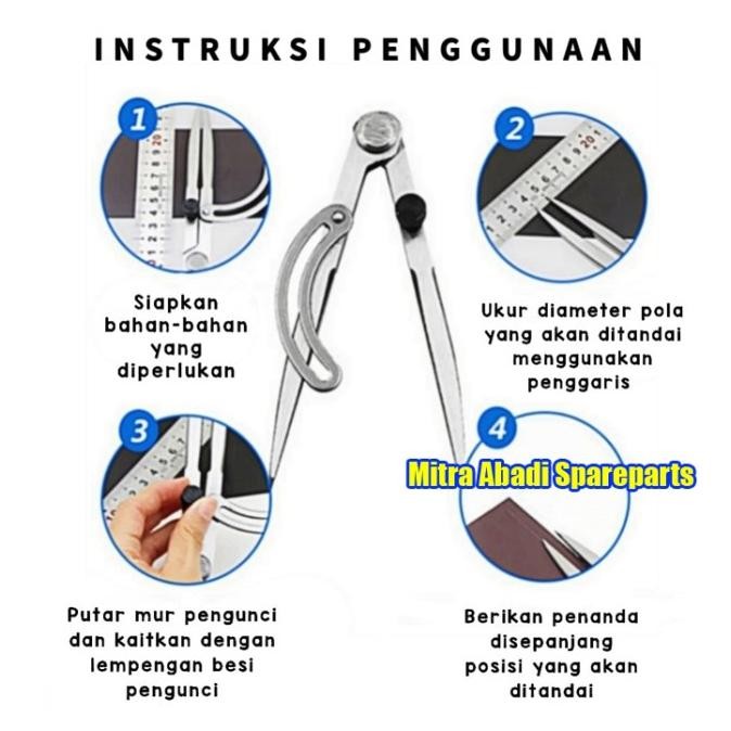 

Produk Baru!! Jangka Kompas Penanda Pola Lock Sistem Lingkaran Adjustable