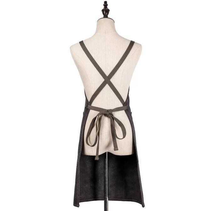 APCSIM Simpl Apron Cafe Barista Canvas Celemek Kanvas Kopi Cafe Barber