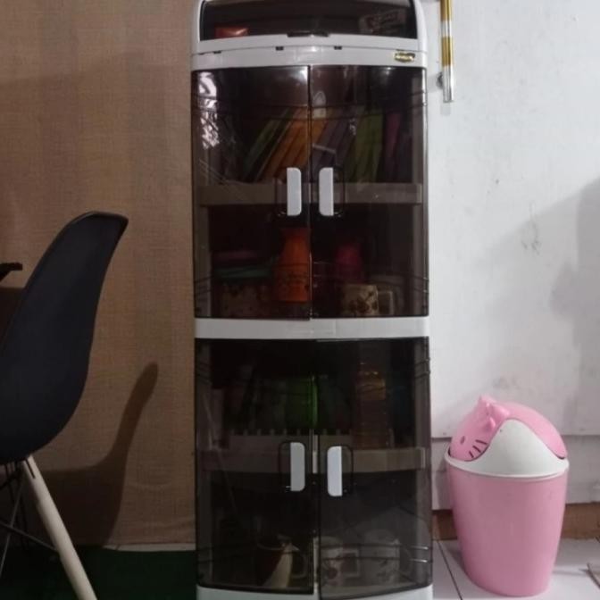 Naiba Lemari Rak Piring Plastik Dapur Nandos Transparan Minimalis