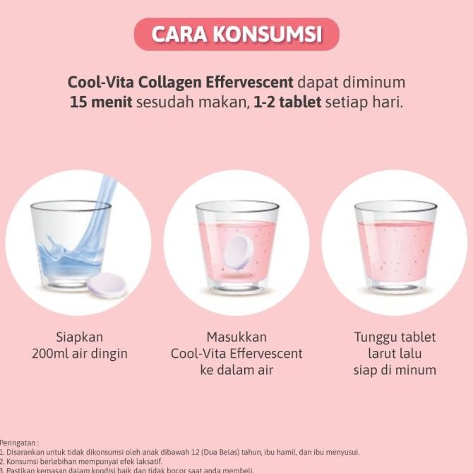 [Ready/Spesial] Coolvita Kolagen Isi 60 Tablet + Kolagen Siap Minum 1 Pouch + Multivitamin Rasa Jeru