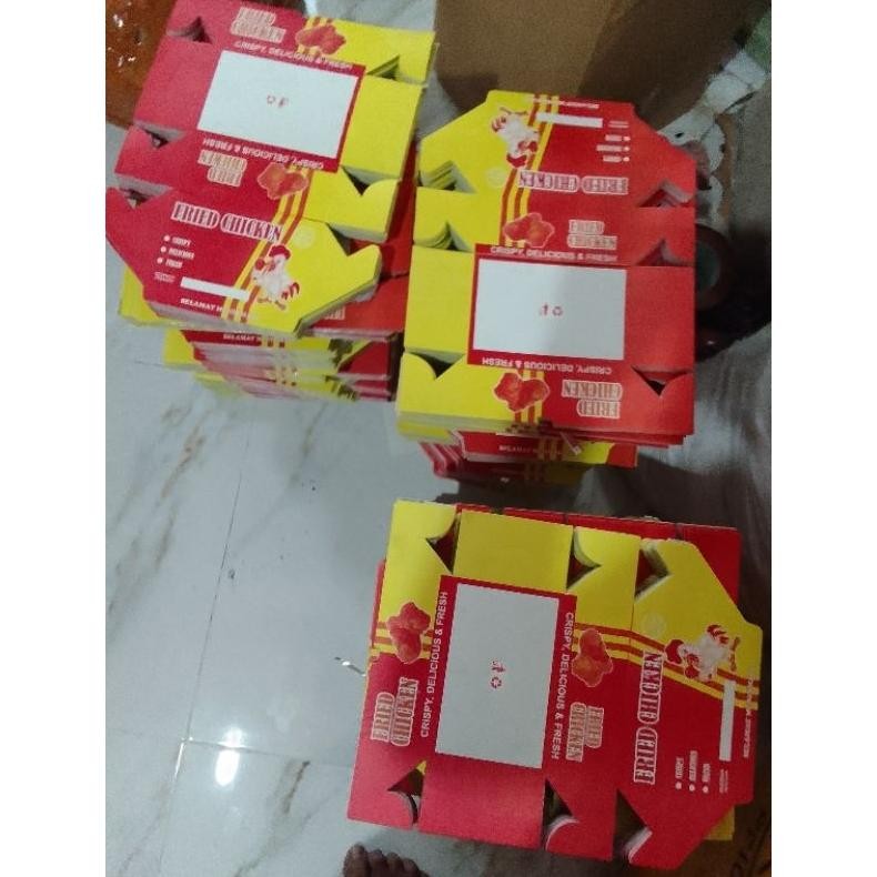

jy-56 tu-67 100 Lembar Dus Friend Chiken // 100 Lembar Kemasan Dus Friend Chiken Sale Termurah