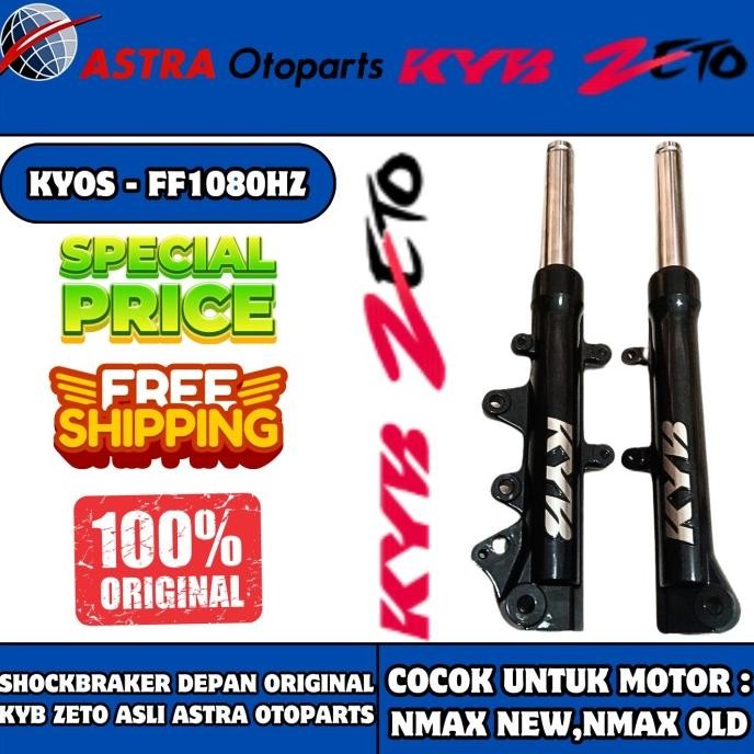 SHOCK BREAKER DEPAN MOTOR NMAX NEW / NMAX OLD / N MAX / N-MAX KYB ZETO FRONT FORK KYOS-FF1080 HZ ORI