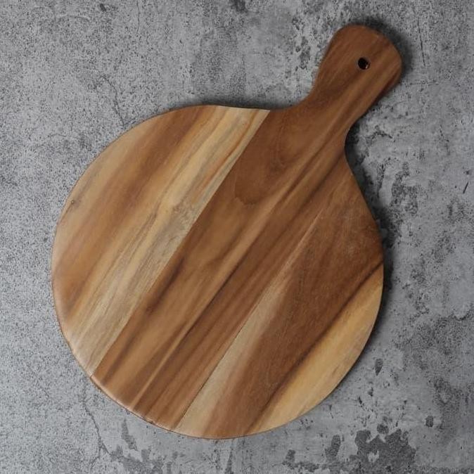 TALENAN BULAT TEBAL / PIRING BULAT - KAYU JATI BESAR TERMURAH