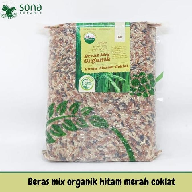 

Baru Beras Mix Merah Coklat Hitam Organik 1kg - Lingkar Organik