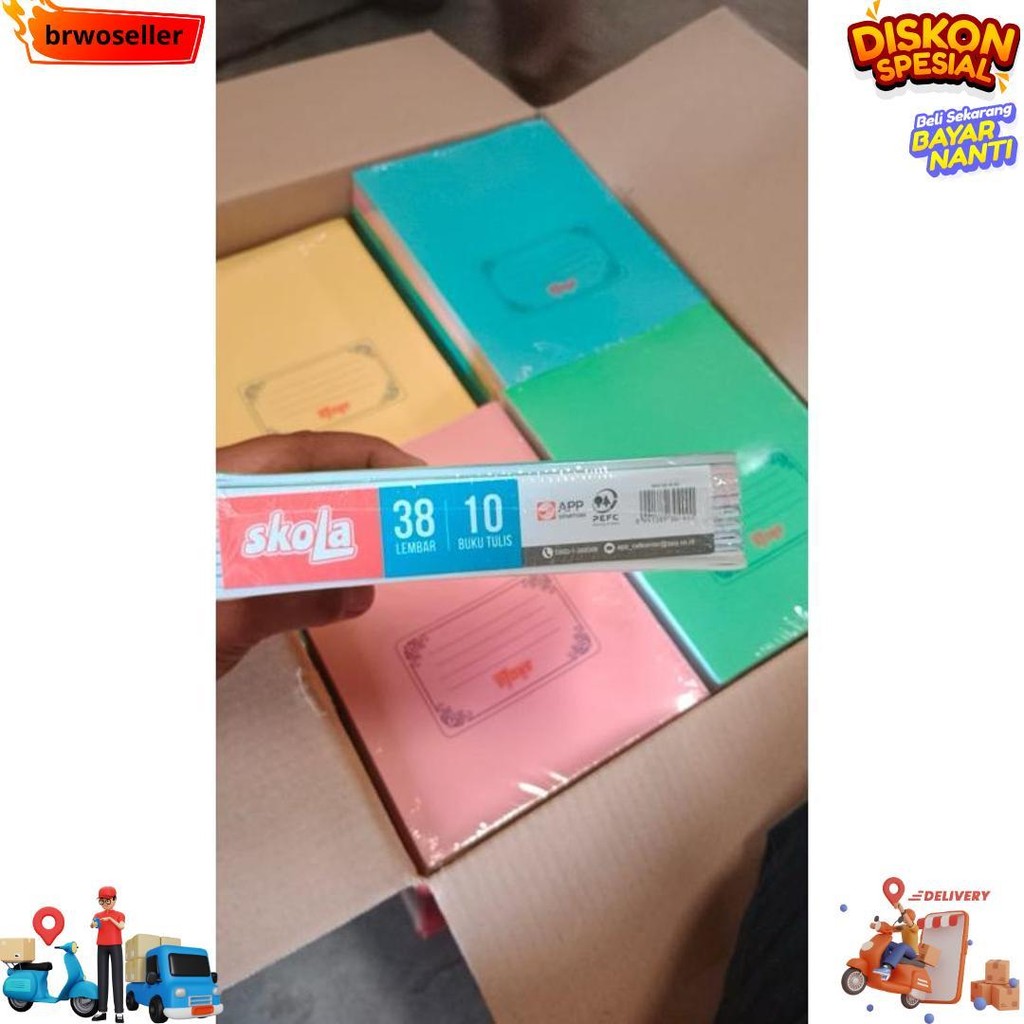 

Buku Tulis Okey 38 - Cover Polos (10Buku/Pack) D Promo 4.4