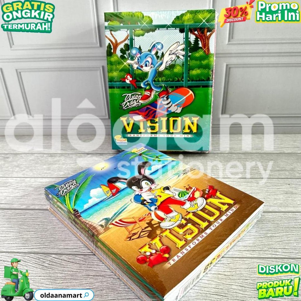 

Satu Pack ( 10 Pcs ) Buku Tulis Vision 38 D Promo Puncak