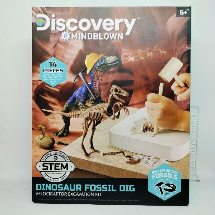 ORIGINAL Discovery Dinosaur Fossil Dig Velociraptor Skeleton