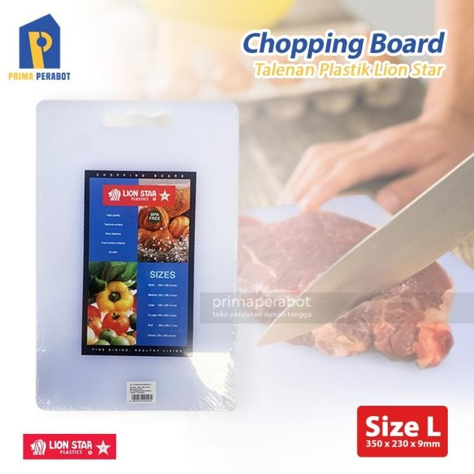 TALENAN PLASTIK /CHOPPING BOARD UKURAN BESAR (L) LION STAR TERMURAH