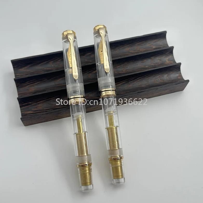 

Admok M800 Transparent Acrylic Piston Fountain Pen Bock/Schmidt No.6 Nib Smooth Inking Writing Pen Office School Supplies Gift