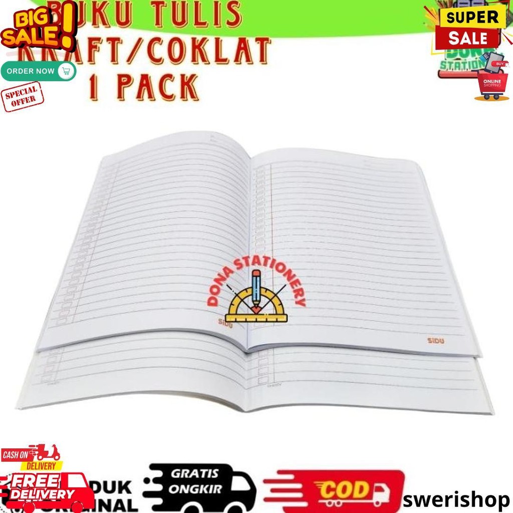 

[ Pack ] Buku Tulis Sidu Sampul Coklat | Buku Tulis Sidu 40 Lembar | Buku Tulis Sudah Di Sampul | Buku Tulis Sidu Coklat D Cod