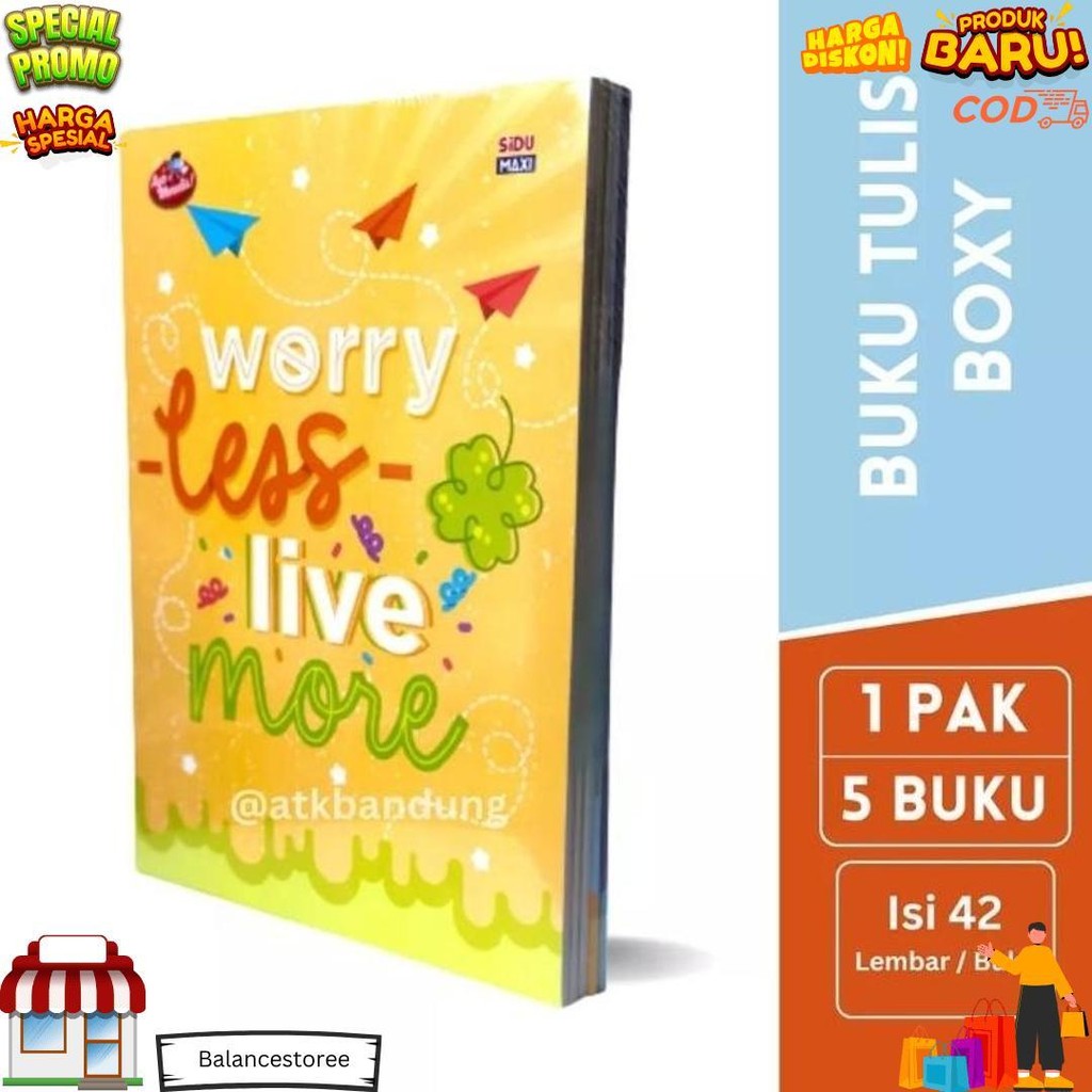 

(Perpak) Buku Tulis Sidu 42 Lembar Maxi B5 Boxy- 1 Pak / 5 Buku D Best Seller