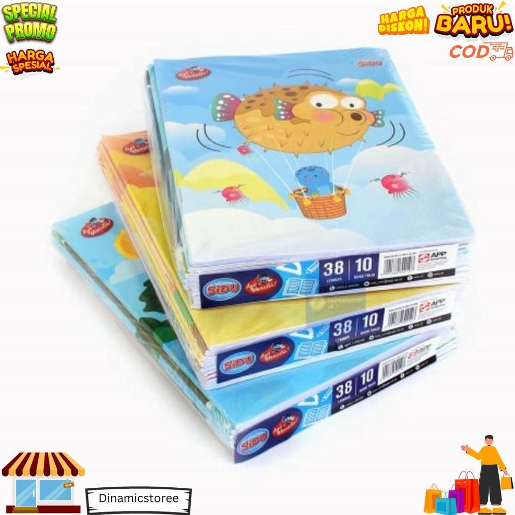 

Buku Tulis Sidu 38 Lembar / Buku Tulis Sekolah ( 1 Pack Isi 10Pcs ) D Gratis Ongkir