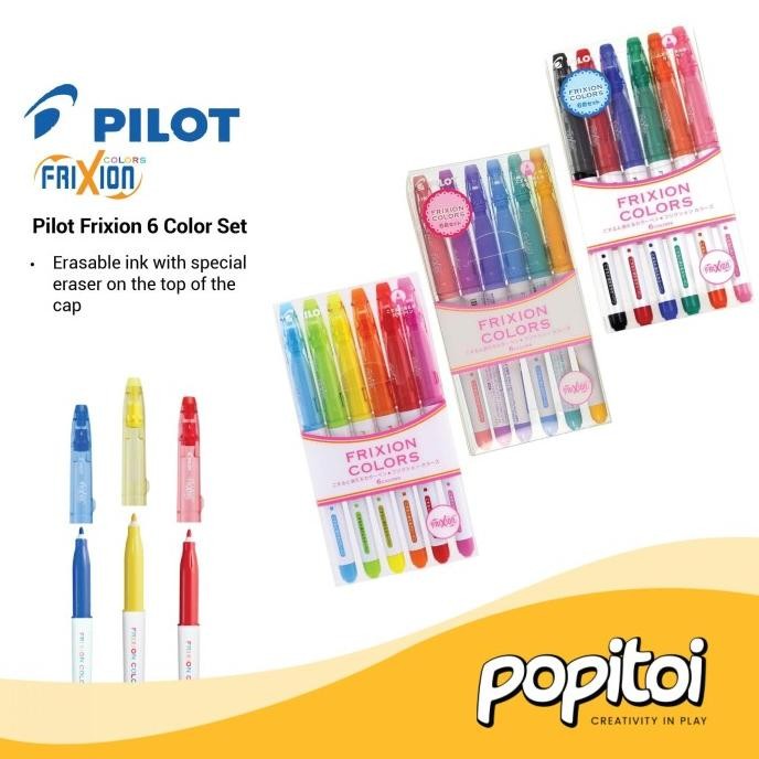 

Baru Pilot Frixion Erasable Marker Pen 6 12 Color SET Highlighter Spidol
