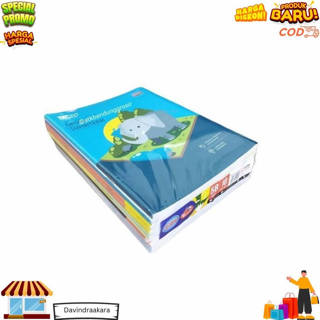 

Buku Tulis Sinar Dunia 58 Lembar ( Sidu ) Uk Quarto Random Cover - Pak (10Pcs) D Terlaris