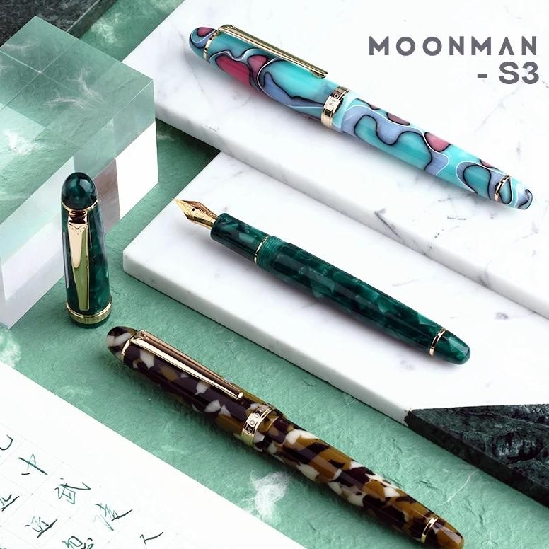 

Moonman Camo Series S3 Fountain Pen Colorful Resin Adult Student Calligraphy Pen Learning Stationery Office School Supplies