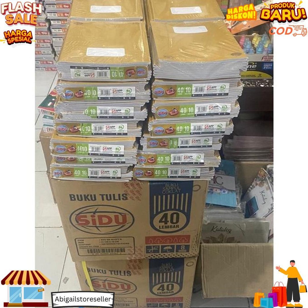 

Buku Tulis Sinar Dunia 40 Lembar 1 Pak (Isi 10 Buku) Sidu Cover Polos Coklat D Gratis Ongkir