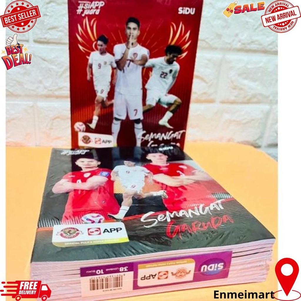 

Buku Tulis Sidu Kwarto/A5 38 Lembar Isi 10 Buku Serie Timnas D Promo Puncak