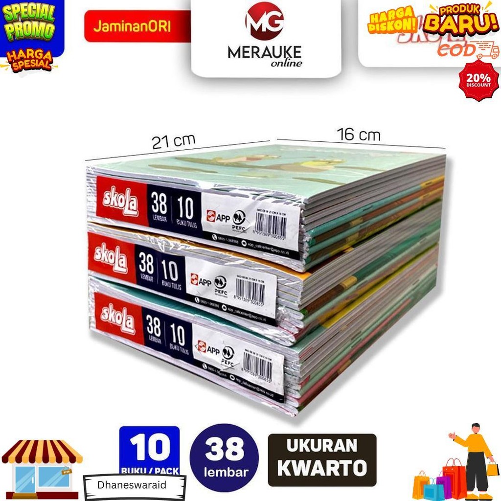 

Buku Tulis Skola 38 Lembar (1 Pack Isi 10 Buku) D Termurah