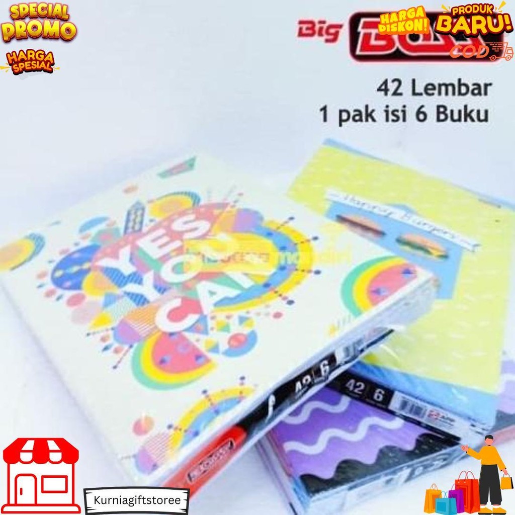 

Buku Tulis Big Boss 42 Lembar - 1 Pak / 6 Buku Tulis D Best Seller