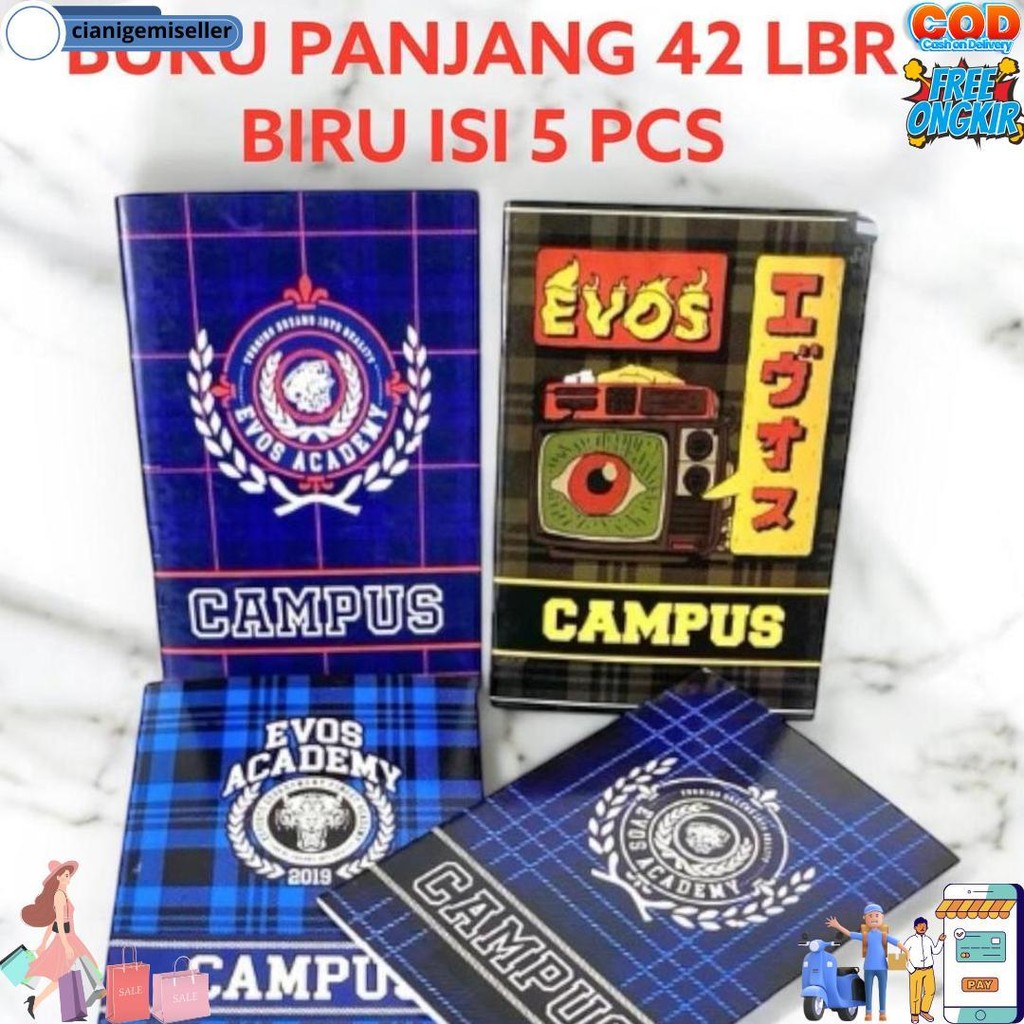 

Buku Tulis Campus Panjang Ekonomis Biru 42 Lembar Isi 5 Buku Boxy D Promo 4.4