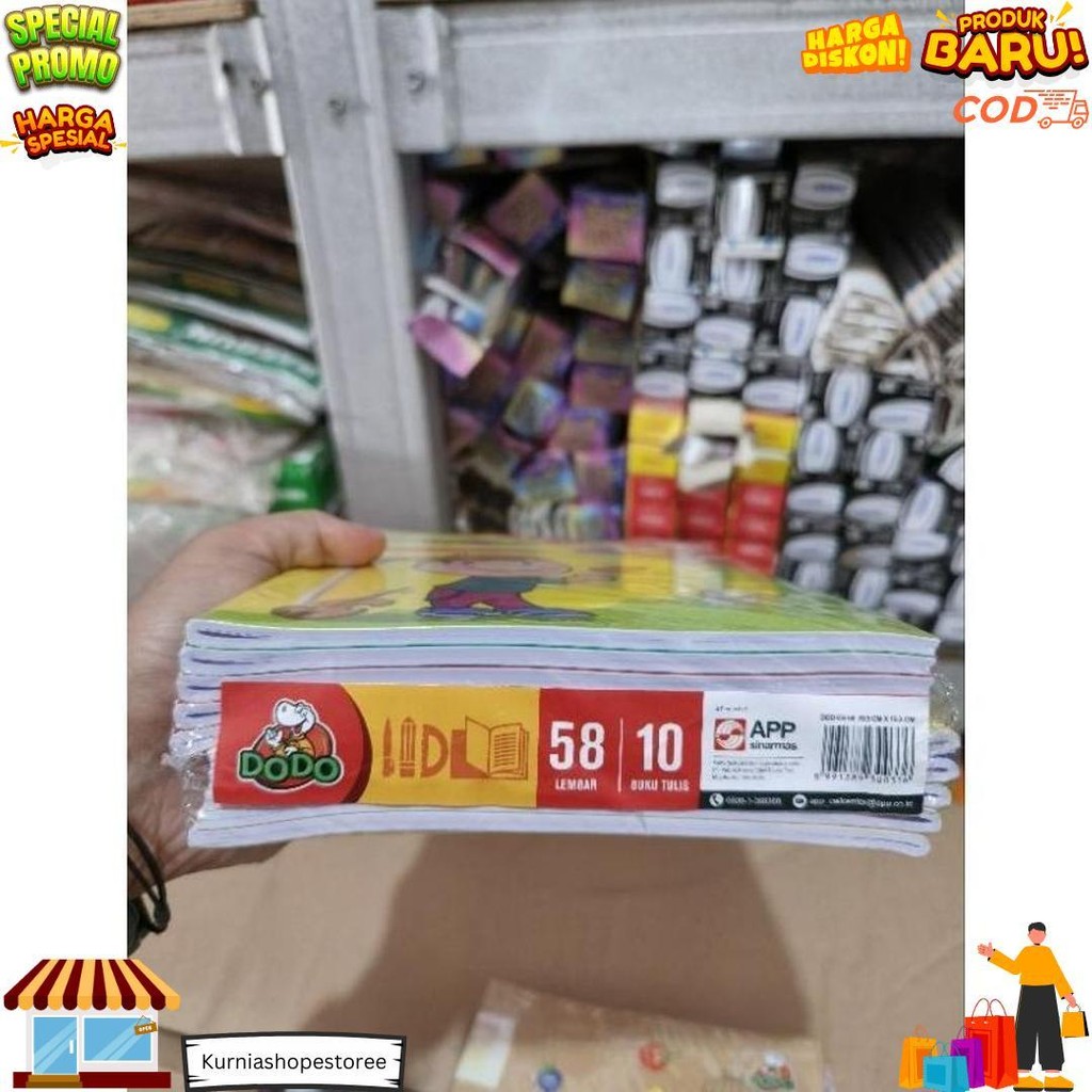 

Buku Tulis Dodo 58 1Pak(10Buku) D Promo Puncak