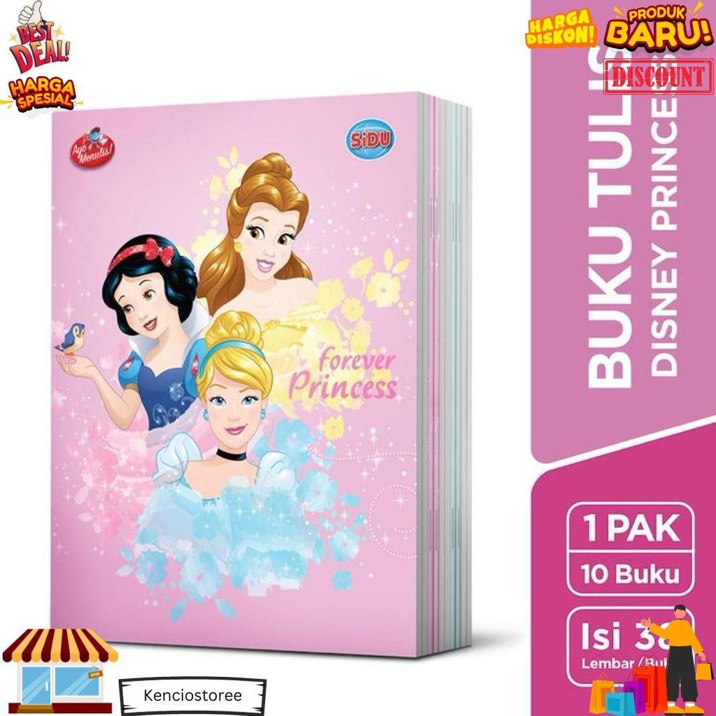 

10 Buku - Sidu Buku Tulis Disney Princess 38 Lembar D Best Seller