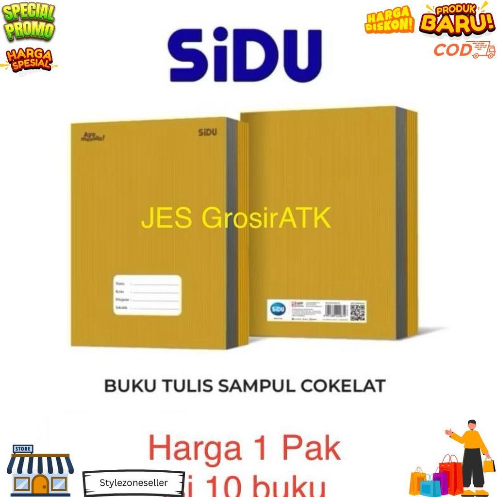 

Buku Tulis Sidu Sampul Coklat Kraft Isi 40, 60 Lembar (Buku Pendek) D Promo Puncak