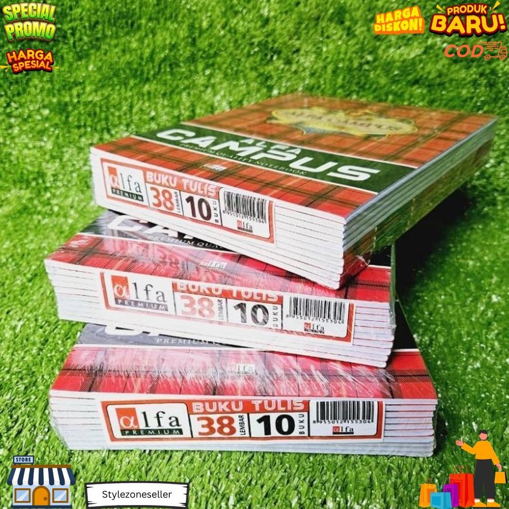 

Buku Tulis Alfa Campus 38 Lembar 10 Buku Ukuran Buku Tulis Kwarto/Ukuran Buku Tulis Biasa D Cod