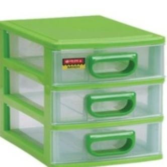 Laci plastik / rak mini storage box container Lion Star Midi Susun 3