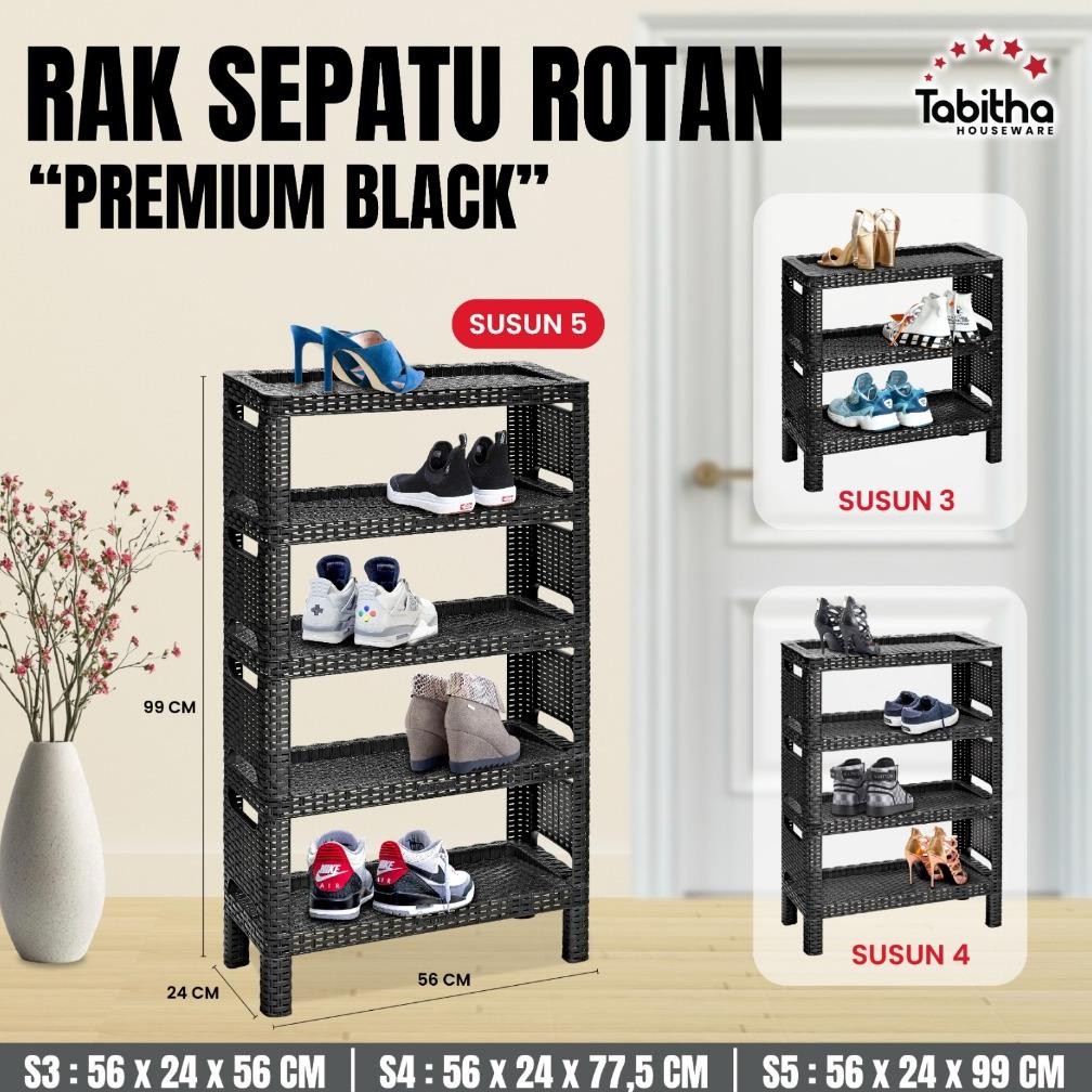 RAK SEPATU PLASTIK TABITHA RAK SEPATU ROTAN RAK SEPATU PLASTIK MINIMALIS