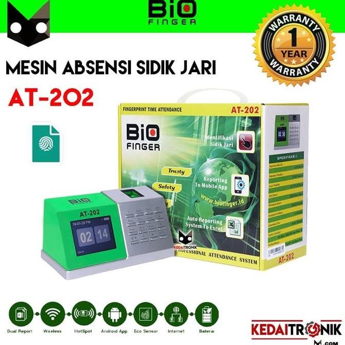 BIOFINGER AT202 MESIN ABSENSI SIDIK JARI FINGERPRINT BIO FINGER AT 202 TERMURAH