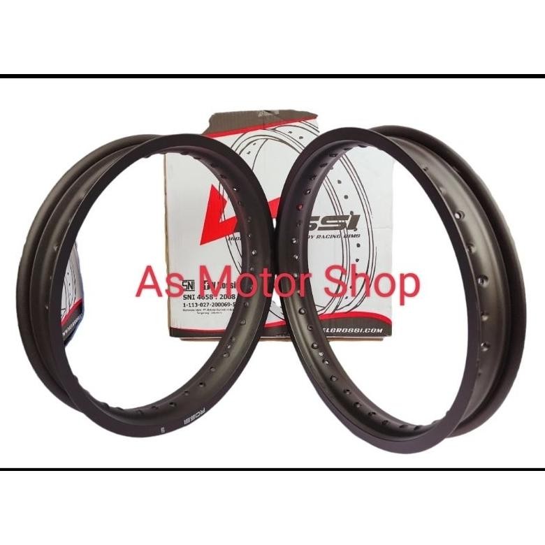 VELG SEPASANG MEREK ROSSI RING 18 WARNA HITAM BIRU SILVER GOLD