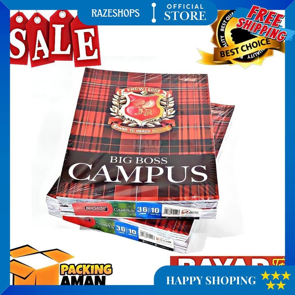 

(Bisa Cod) Promo 10 Pcs Buku Tulis Big Boss 36 Lembar Ukuran Boxy / Buku Catatan / Buku Sekolah D Sale