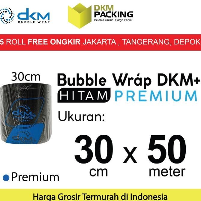 

tersedia plastik bubble wrap hitam 30cm x 50m bubblewrap dkm plus / roll