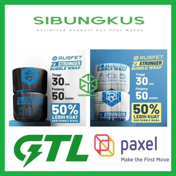 

tersedia bubble wrap 30cm x 50m bening hitam rusfet super plastik bubble roll
