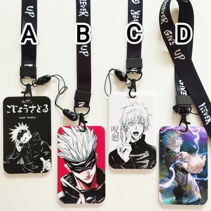 

READY Gojou Satoru Jujutsu Kaisen ID Card Holder Lanyard 1 Name Tag NEW